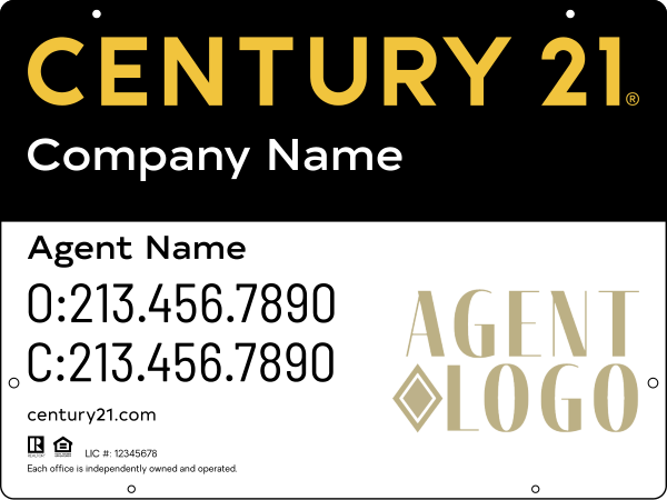 Steel Hanging Panel 18x24 DF - Century 21 | Lowen Sign