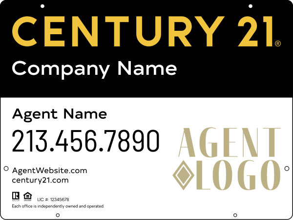 Steel Hanging Panel 18x24 DF - Century 21 | Lowen Sign