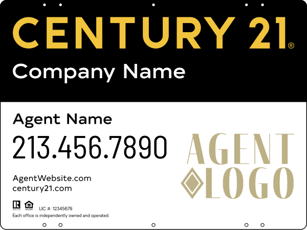 Steel Yard Sign Panel 18x24 DF - Century 21 | Lowen Sign