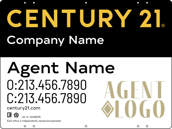 Steel Yard Sign Panel 18x24 DF - Century 21 | Lowen Sign