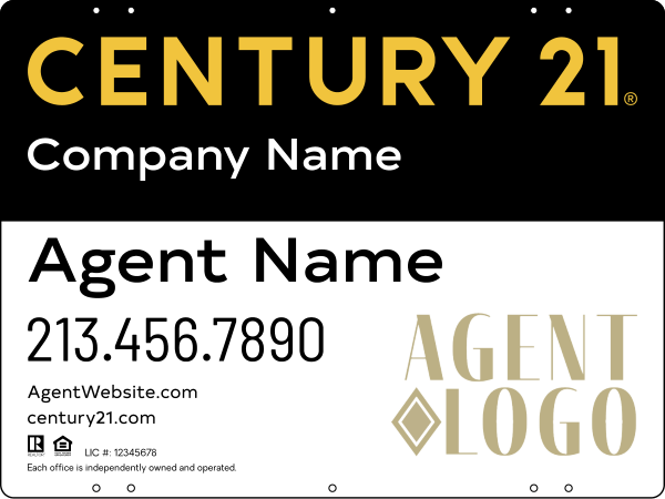Steel Yard Sign Panel 18x24 DF - Century 21 | Lowen Sign