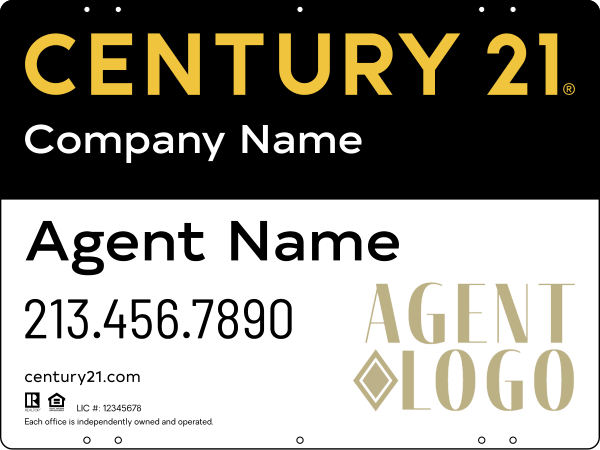 Steel Yard Sign Panel 18x24 DF - Century 21 | Lowen Sign