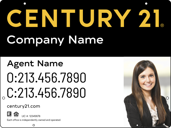 Steel Hanging Panel 18x24 DF - Century 21 | Lowen Sign