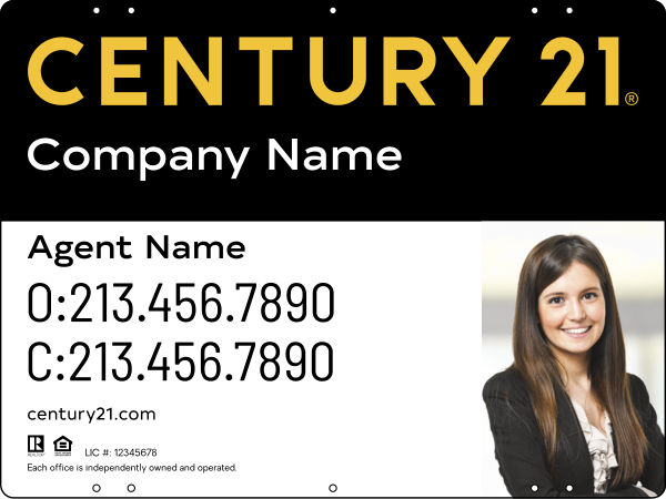 Steel Yard Sign Panel 18x24 DF - Century 21 | Lowen Sign