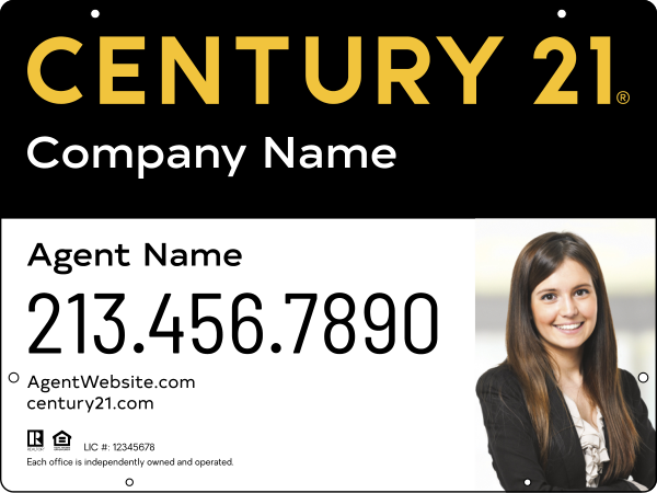 Steel Hanging Panel 18x24 DF - Century 21 | Lowen Sign