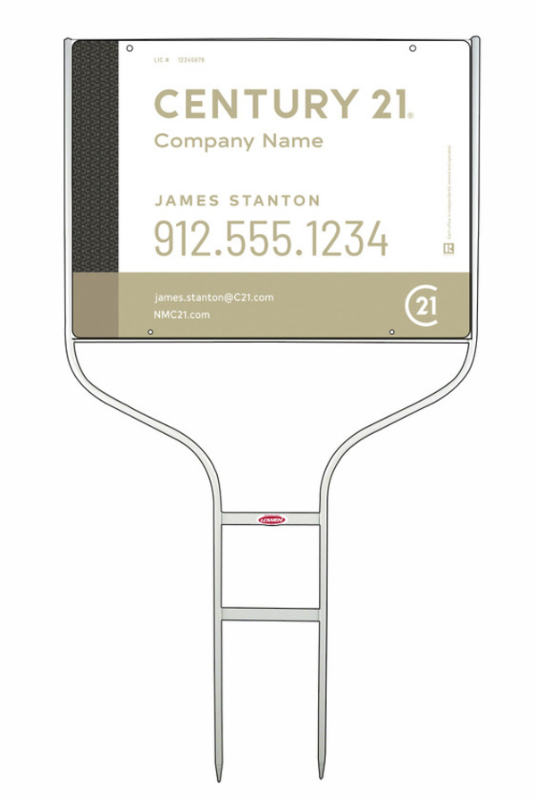 Round Rod Frame and Sign Panel Unit, 18h x 24w