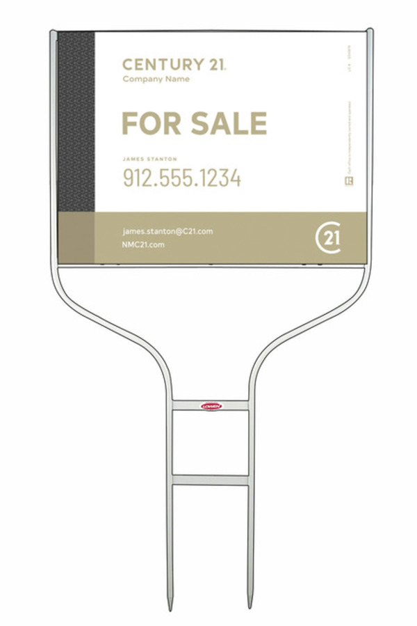 Round Rod Frame and Sign Panel Unit, 18h x 24w