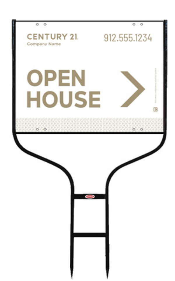 Round Rod Frame and Sign Panel Unit, 18h x 24w