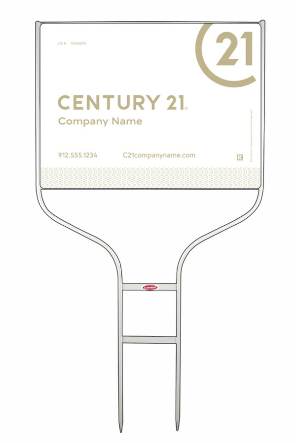 Round Rod Frame and Sign Panel Unit, 18h x 24w