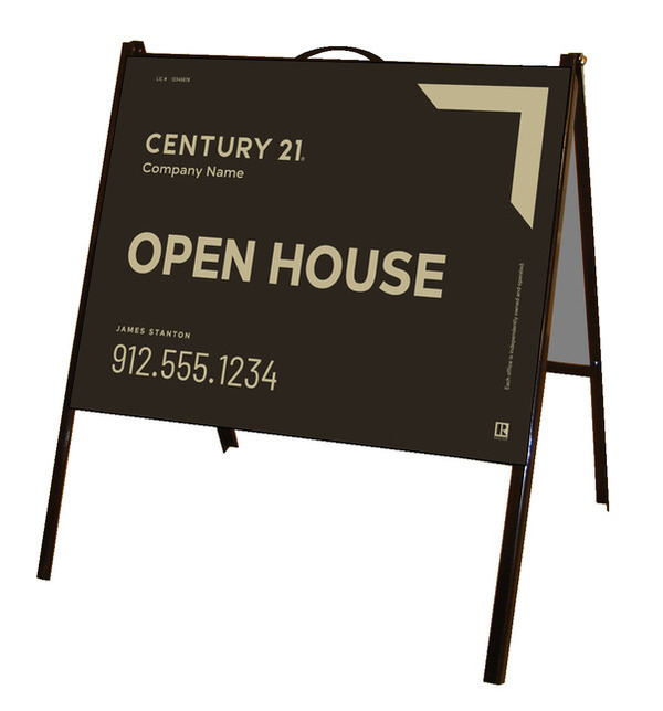 Poly A-Frame Unit Open House 18x24 White - Century 21 | Lowen Sign
