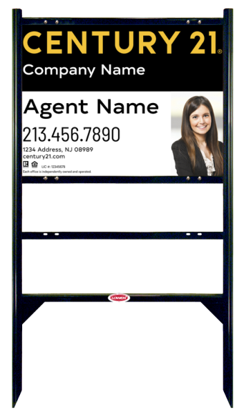 Thor Frame 18x24 Steel Single Rider Heritage White - Century 21 | Lowen Sign