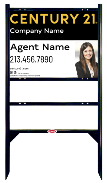 Thor Frame Unit 18x24 Steel Single Rider Premier White - Century 21 | Lowen Sign