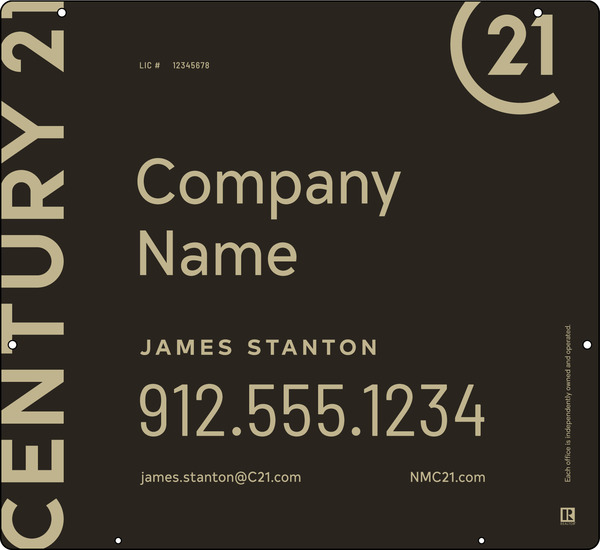 Aluminum Composite Hanging Panel 22x24 DF - Century 21 | Lowen Sign