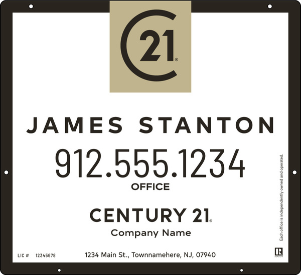 Steel Agent Centric Hanging Panel 22x24 - Century 21 | Lowen Sign