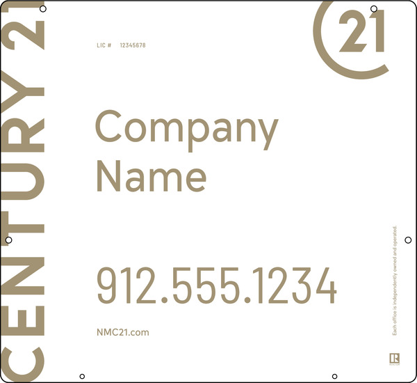 Steel Hanging Panel 22x24 DF - Century 21 | Lowen Sign
