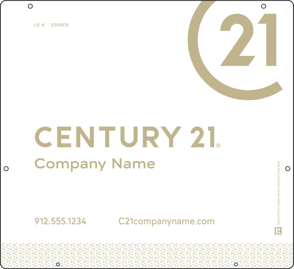 Steel Hanging Panel 22x24 DF - Century 21 | Lowen Sign