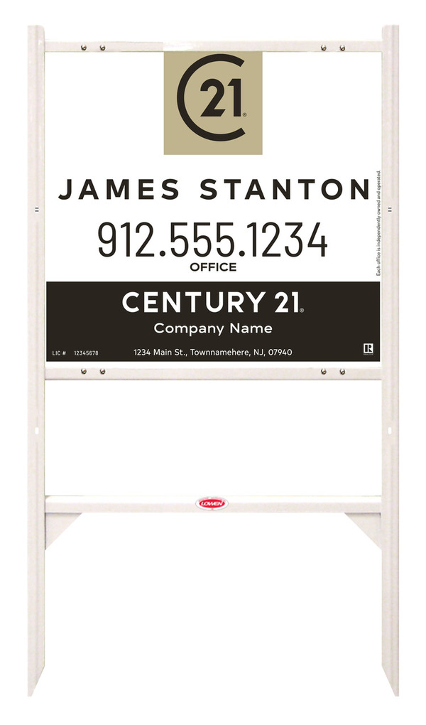 Gibraltar Frame Agent Centric Panel Unit 22x24 White - C21 | Lowen Sign