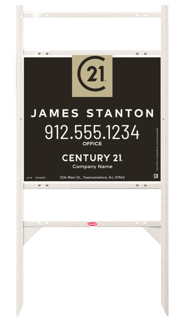 Thor Frame Unit 22x24 Steel Agent Centric White - Century 21 | Lowen Sign