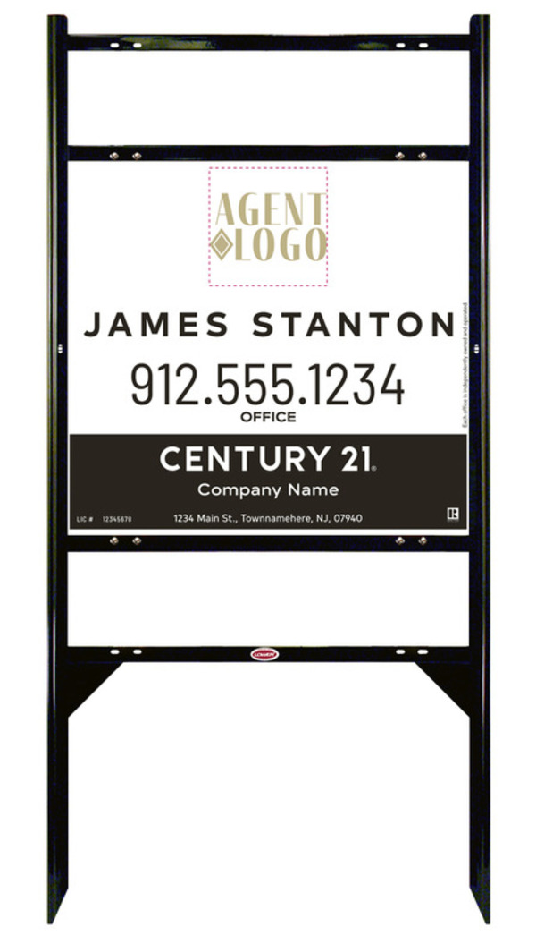 Thor Frame Unit 22x24 Steel Agent Logo Centric - Century 21 | Lowen Sign