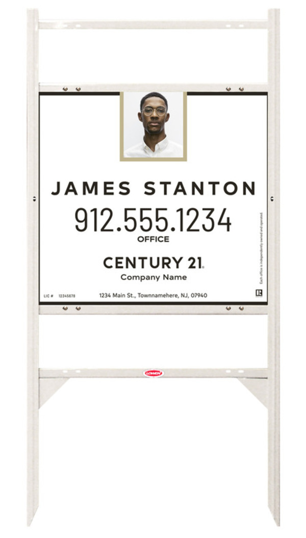 Thor Frame Unit 22x24 Steel Agent Photo Centric White - Century 21 | Lowen Sign