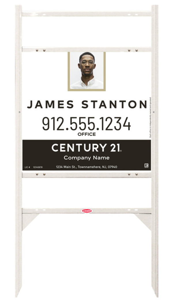 Thor Frame Unit 22x24 Steel Agent Photo Centric White - Century 21 | Lowen Sign