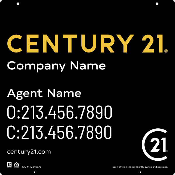 Steel Hanging Panel 24x24 DF - Century 21 | Lowen Sign