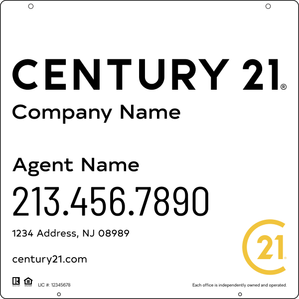 Steel Hanging Panel 24x24 DF - Century 21 | Lowen Sign