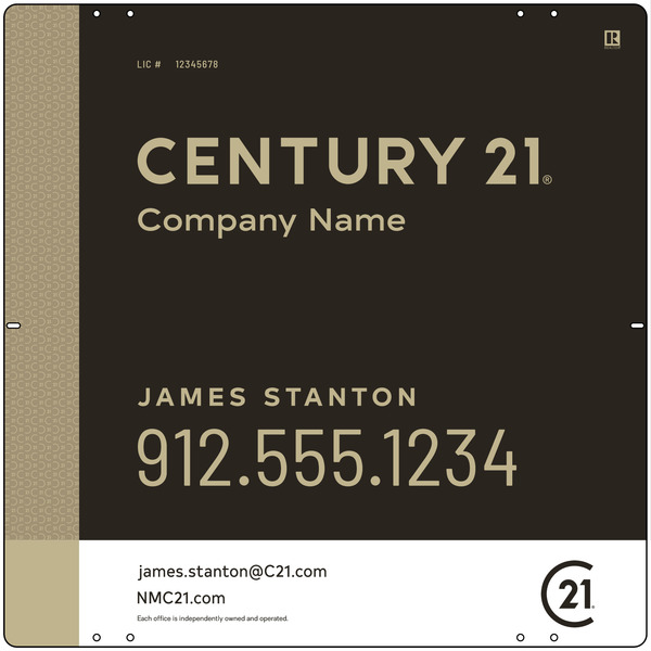 Aluminum Composite Yard Panel 24x24 DF - Century 21 | Lowen Sign