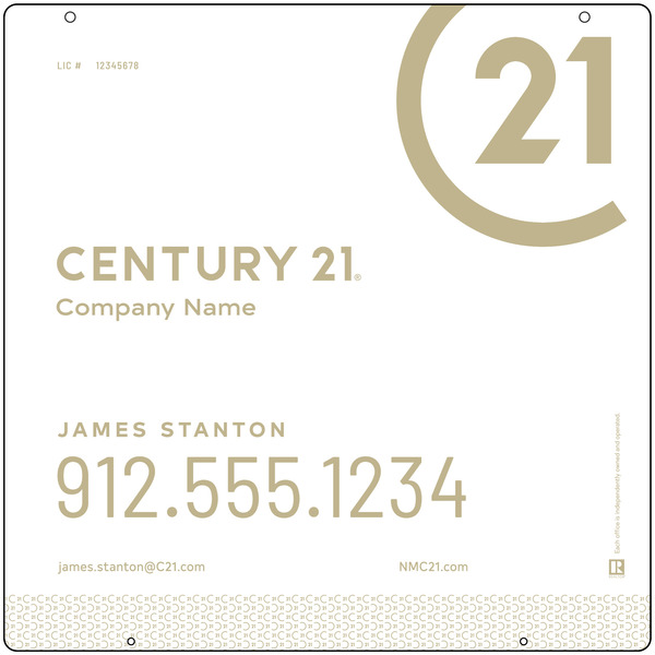 Steel Hanging Panel 24x24 DF - Century 21 | Lowen Sign