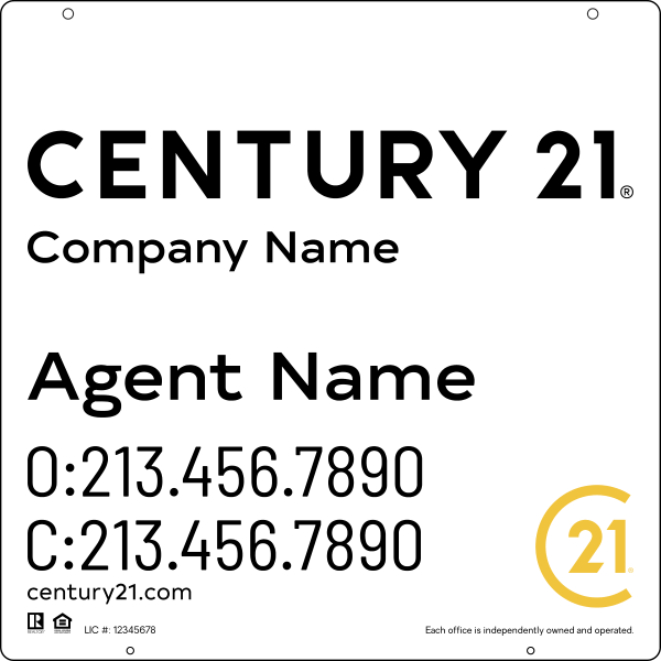 Steel Hanging Panel 24x24 DF - Century 21 | Lowen Sign