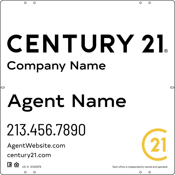 Steel Yard Sign Panel 24x24 DF - Century 21 | Lowen Sign