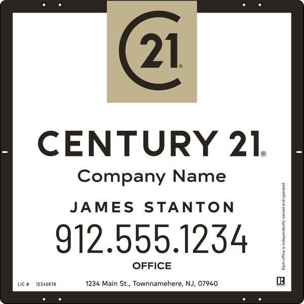 Reflective Panel 24x24 Steel Agent Heritage - Century 21 | Lowen Sign