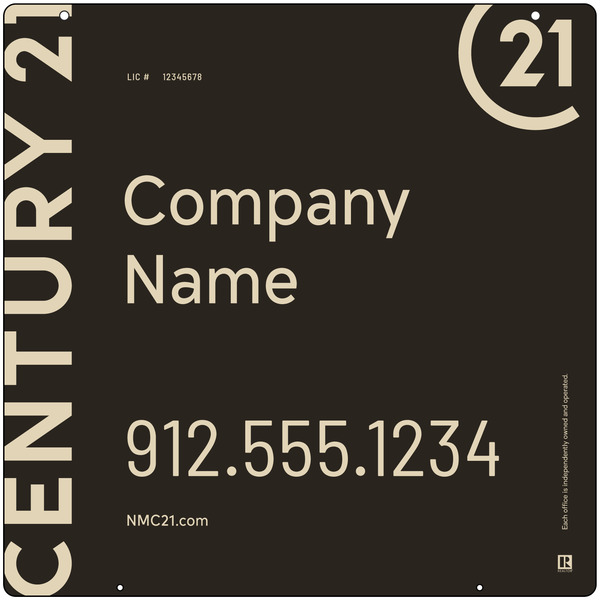 Steel Hanging Panel 24x24 DF - Century 21 | Lowen Sign