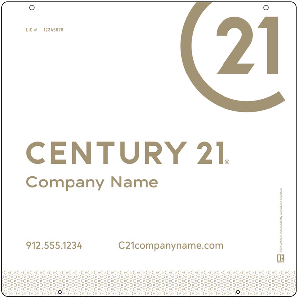 Steel Hanging Panel 24x24 DF - Century 21 | Lowen Sign