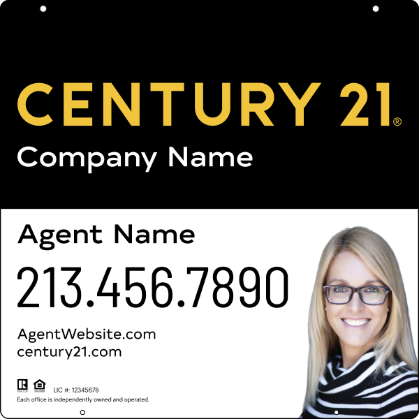 Steel Hanging Panel 24x24 DF - Century 21 | Lowen Sign