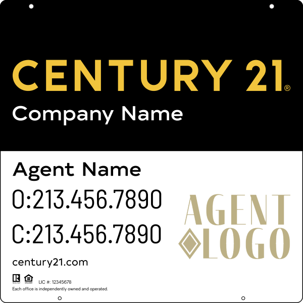 Steel Hanging Panel 24x24 DF - Century 21 | Lowen Sign