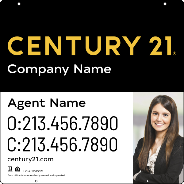Steel Hanging Panel 24x24 DF - Century 21 | Lowen Sign