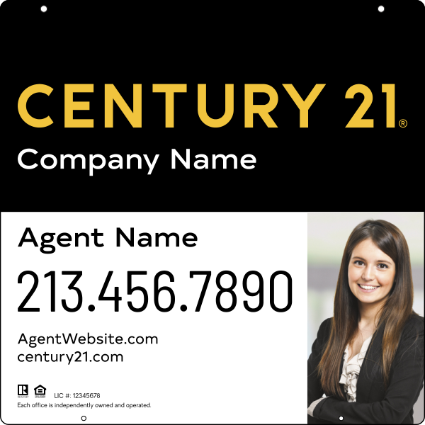 Steel Hanging Panel 24x24 DF - Century 21 | Lowen Sign