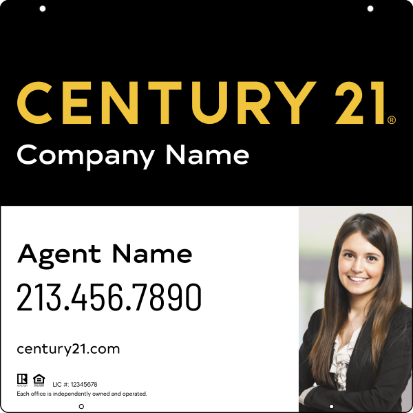Steel Hanging Panel 24x24 DF - Century 21 | Lowen Sign