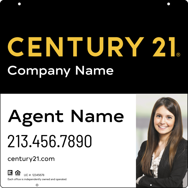 Steel Hanging Panel 24x24 DF - Century 21 | Lowen Sign