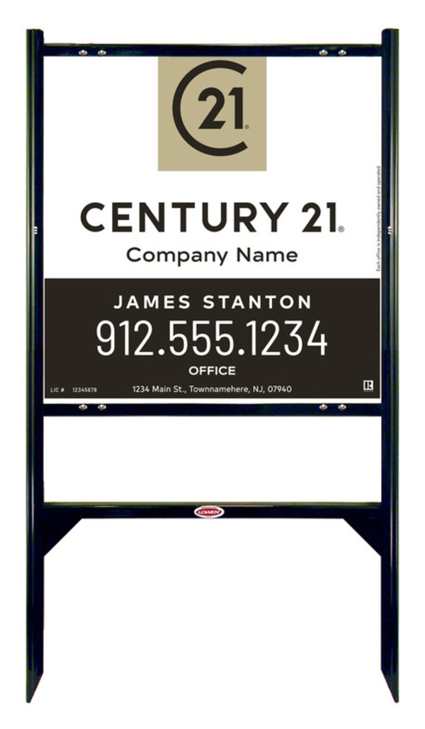 Gibraltar Frame 24x24 Aluminum Composite Agent Sales - Century 21 | Lowen Sign