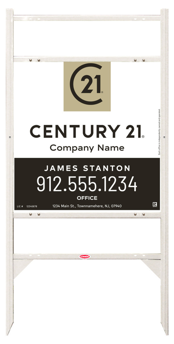 Thor Frame Unit 24x24 Aluminum Office White - Century 21 | Lowen Sign