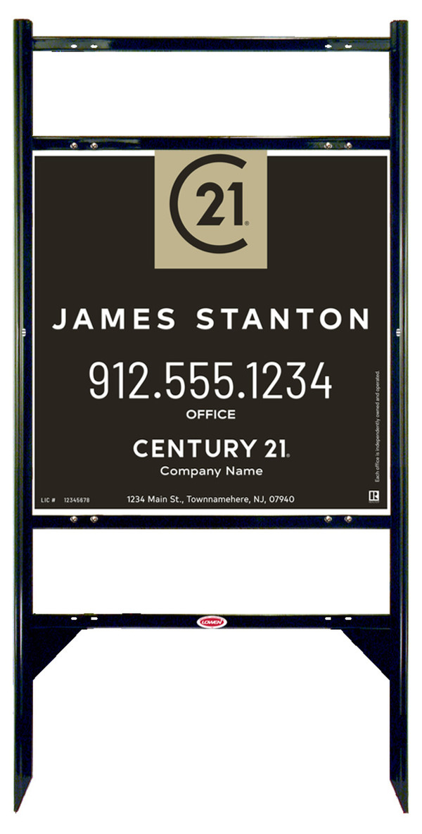 Thor Frame Unit 24x24 Aluminum Agent Centric Office Gold - Century 21 | Lowen Sign
