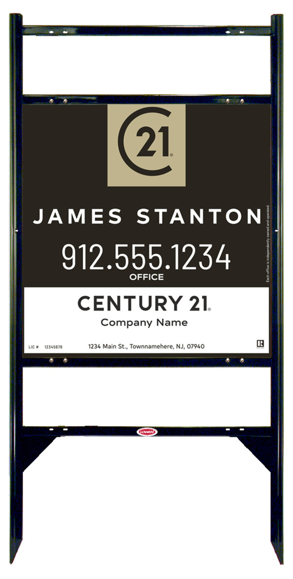 Thor Frame Unit 24x24 Aluminum Agent Centric Gold - Century 21 | Lowen Sign