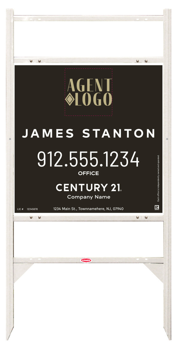 Thor Frame Unit 24x24 Aluminum Agent Logo Centric Office - Century 21 | Lowen Sign