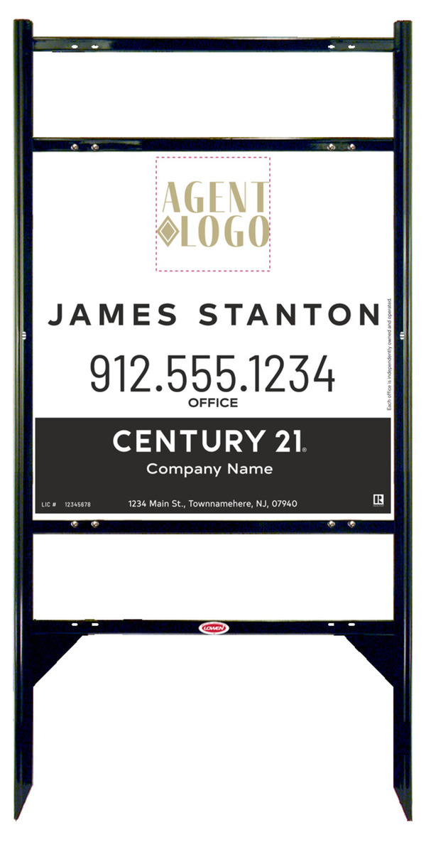 Thor Frame Unit 24x24 Aluminum Agent Logo Centric - Century 21 | Lowen Sign