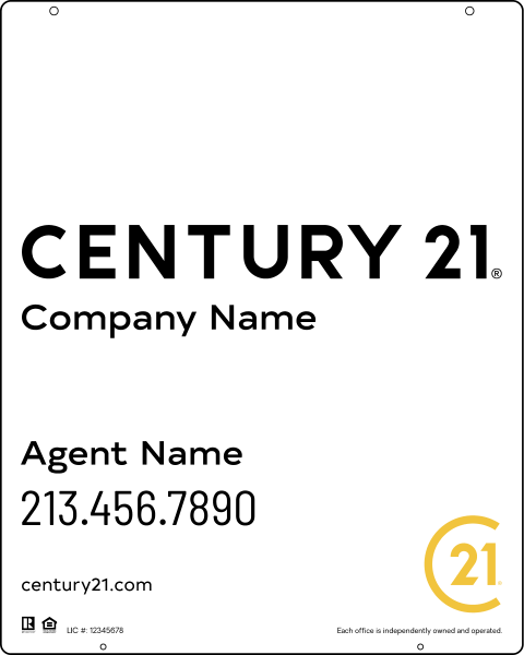 Reflective Hanging Panel 30x24 Steel Agent - Century 21 | Lowen Sign