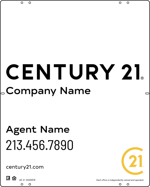 Steel Yard Sign Panel 30x24 DF - Century 21 | Lowen Sign