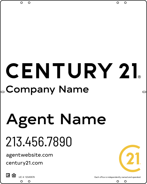 Steel Yard Sign Panel 30x24 DF - Century 21 | Lowen Sign