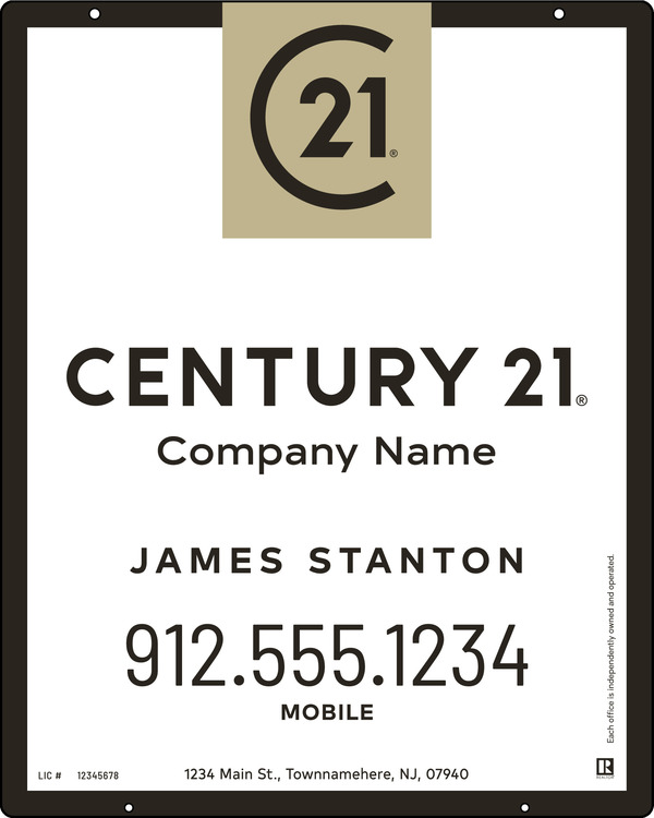 Steel Agent Hanging Panel 30x24 - Century 21 | Lowen Sign